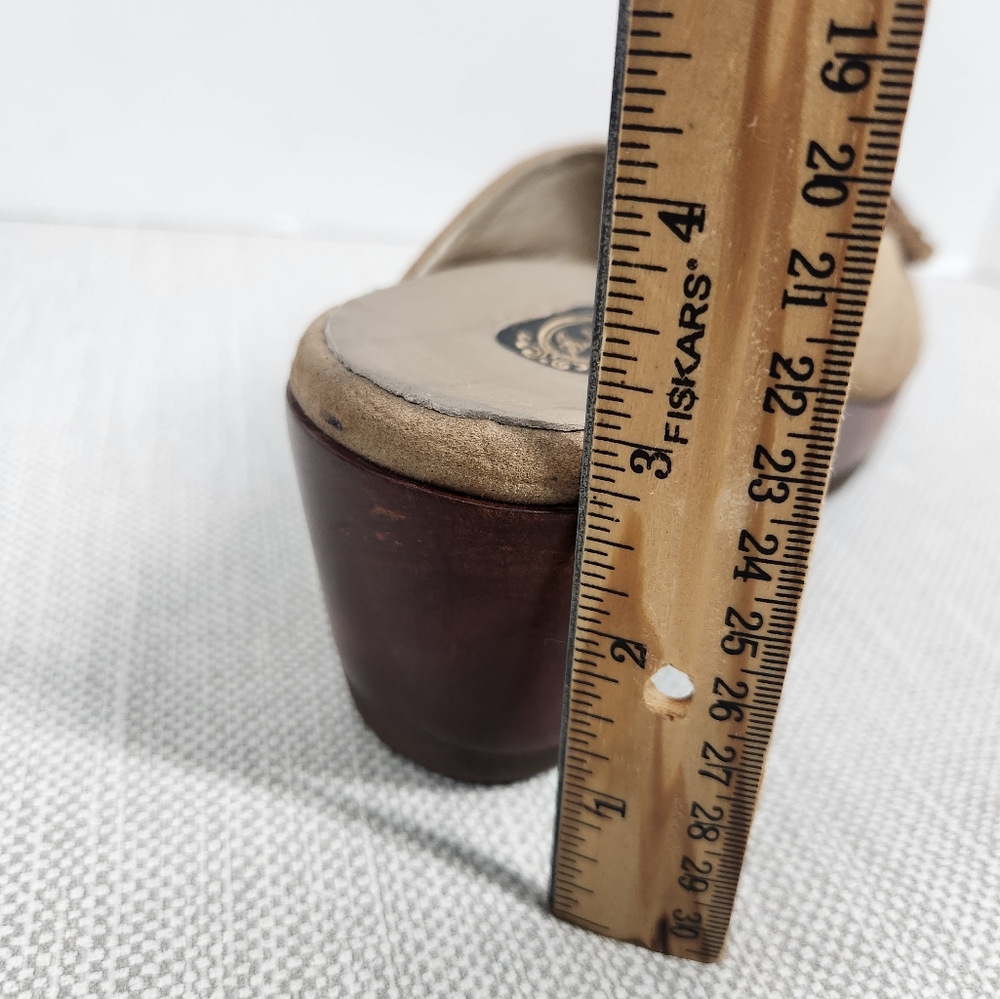 Salpy Size 10 Tan Leather Mules Boho Handmade - Picture 14 of 14
